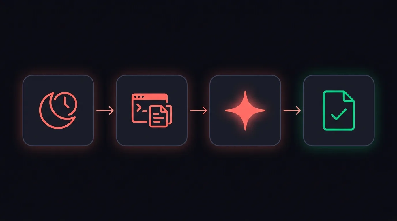 Le flux du soir : une tâche planifiée déclenche deux scripts qui récupèrent Strava et WHOOP, Claude analyse et écrit la note dans Obsidian
